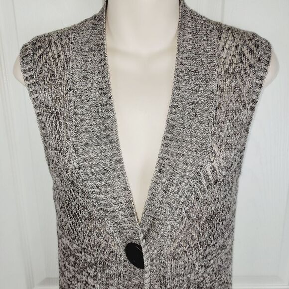 Chico's linen blend open weave sweater vest 0 (Small) - Picture 2 of 9
